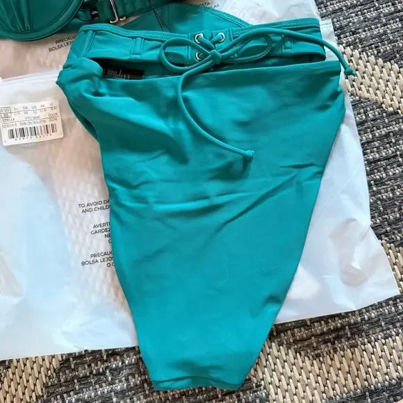 Andrea Iyamah Gura Crest Bikini Set Womens Size XS/ US 2-4 Color - Ocean